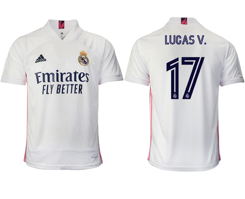 Men 2020-2021 club Real Madrid home aaa version #17 white Soccer Jerseys